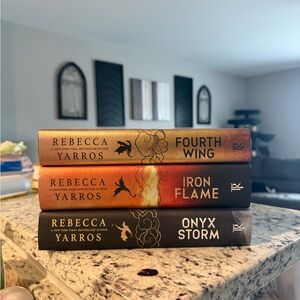 Rebecca Yarros Book Set - Fourth Wing, Iron Flame, Onyx Storm